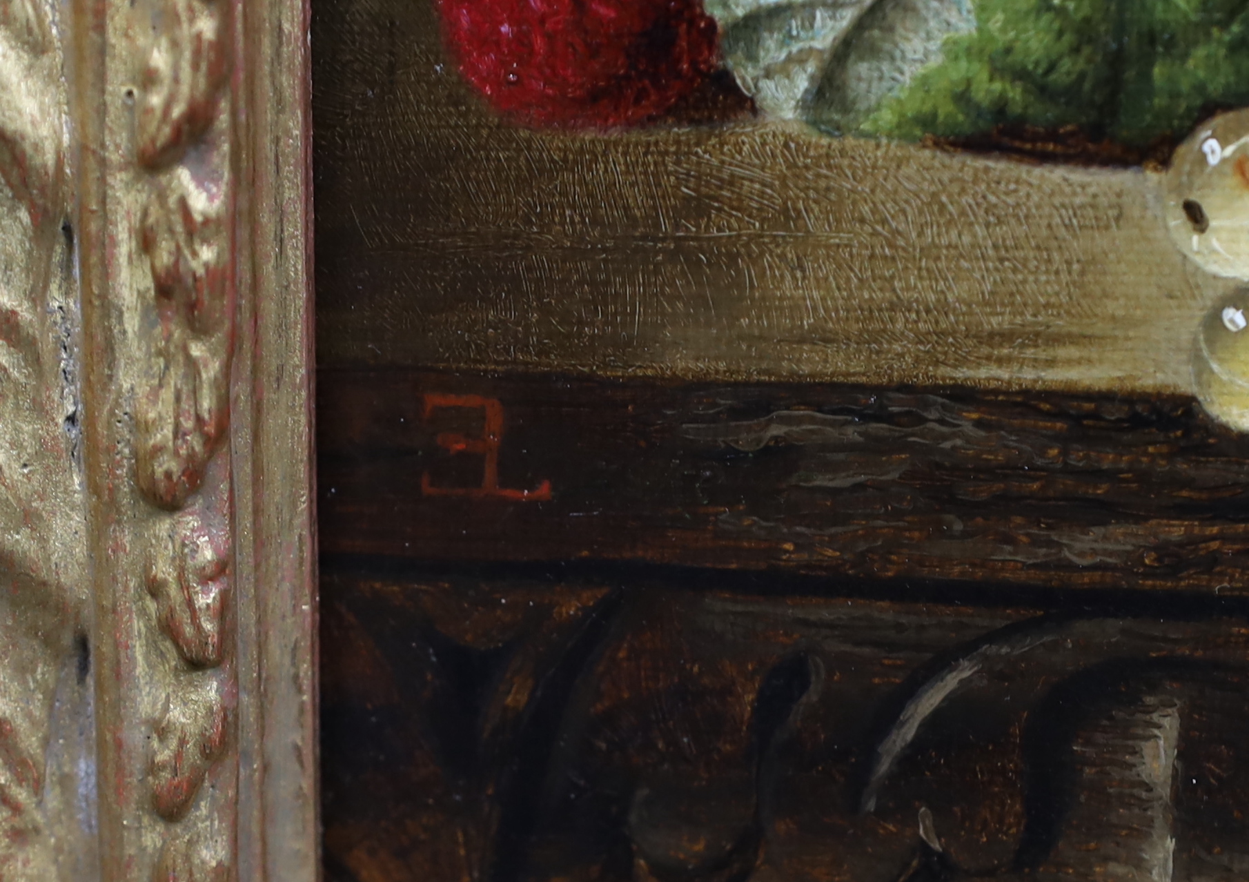 Edwin Ladell (English, 1821-1886), Still life with a Dutch roemer, grapes, a strawberry and raspberries, oil on canvas, 38 x 29cm, Please note this lot attracts an additional import tax of 5% on the hammer price